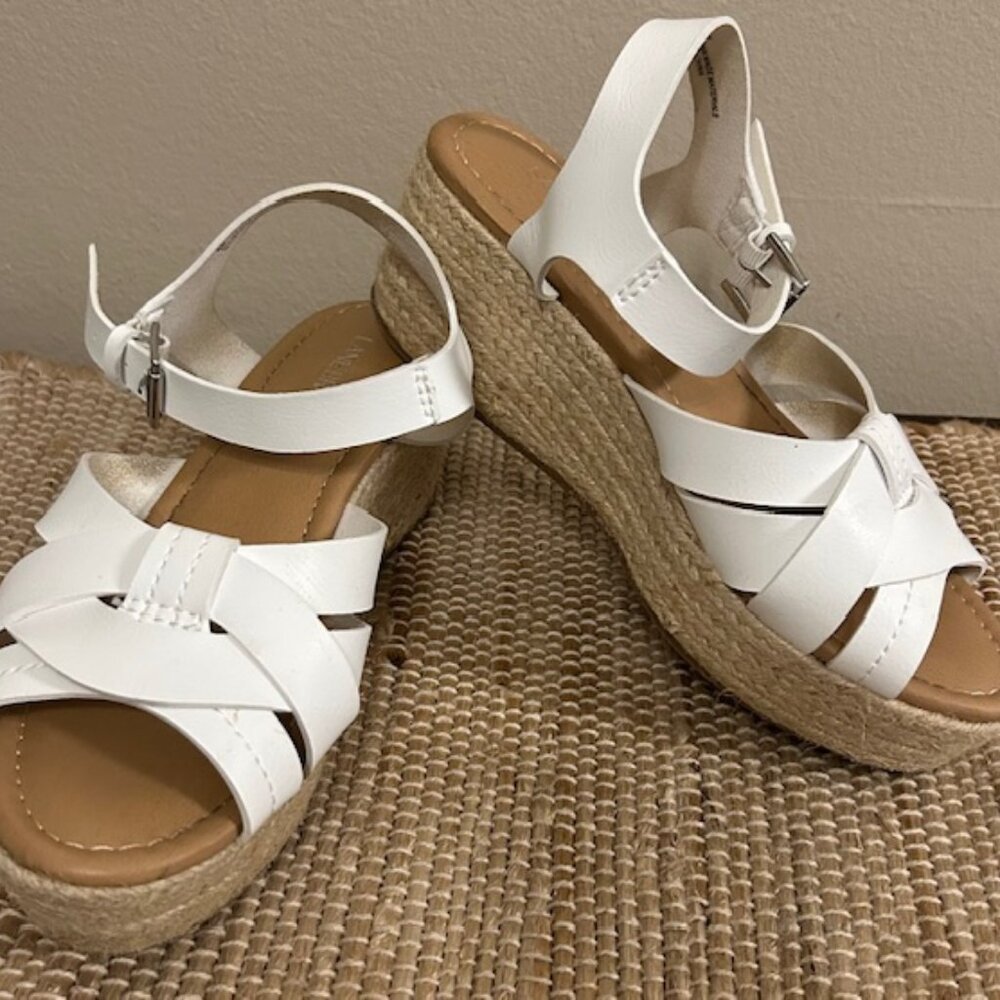 Lane Bryant White Espadrille Wedges
